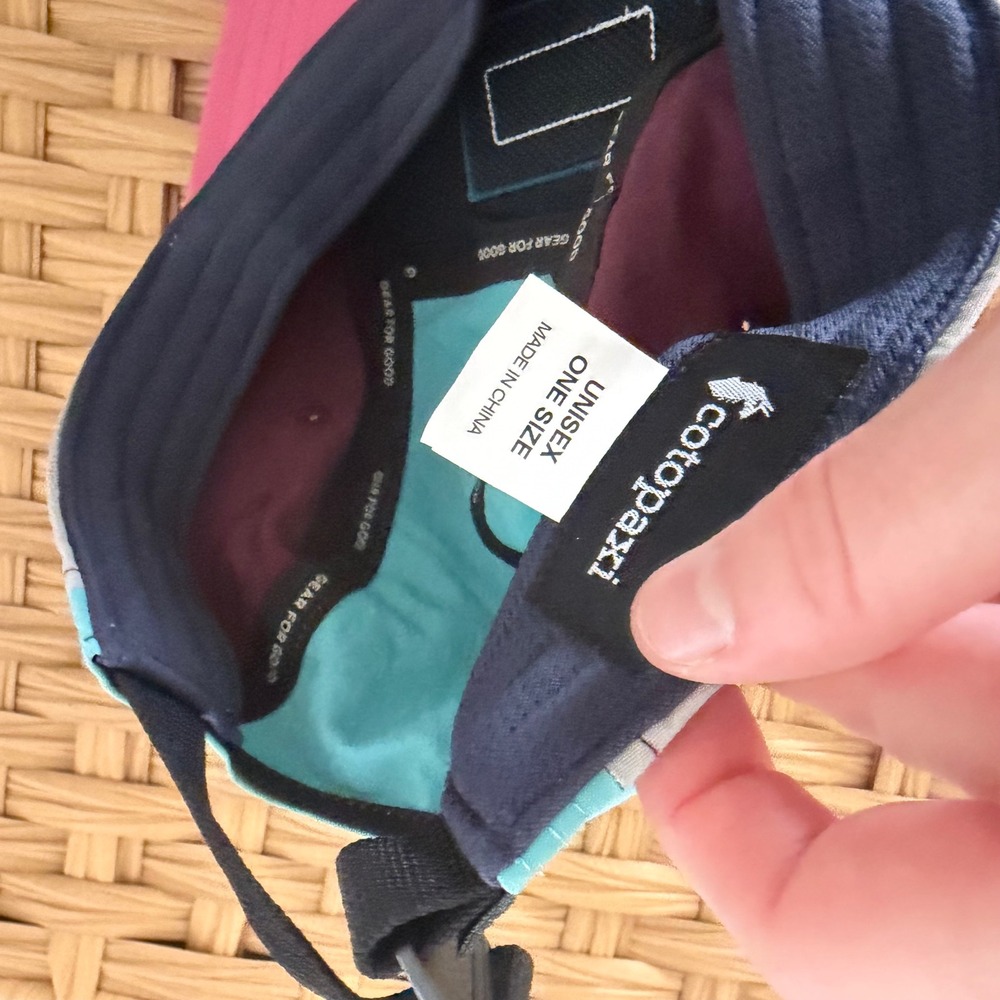 Cotopaxi Altitude Tech 5-Panel Hat Recycled Nylon Colorblock Pink Blue Maroon - Picture 4 of 8